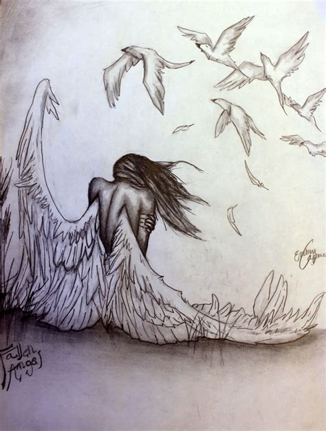 demon and angel drawing|fallen angel drawings pencil.